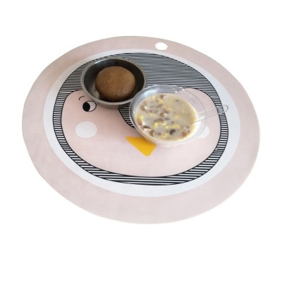 heat resistant silicone placemat for kids round shape