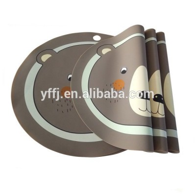 eco-friendly food grade silicone placemat plate for baby