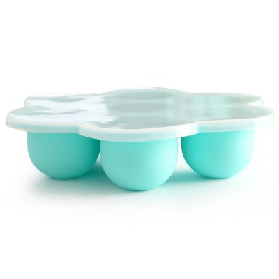 Factory offered 7 dividers silicone baby snack plate with lid children divided plate